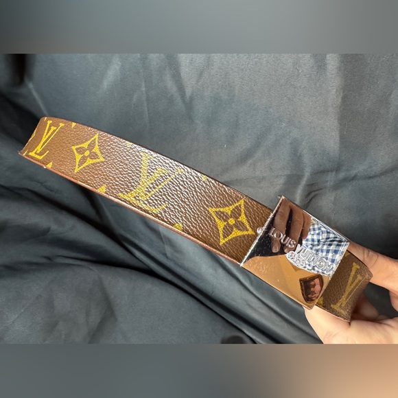 Louis Vuitton LV Monogram Brown and Silver Belt Unisex main image 6